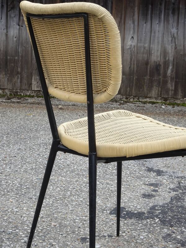 Chaise modèle France, création et édition Rougier vers 1956.