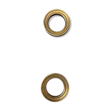 Pair of small round gilded frames