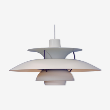 Danish PH5 pendant in white by Poul Henningsen for Louis Poulsen, 1970s