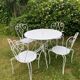 Old wrought iron garden furniture from the 1950s