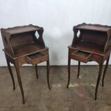 Pair of bedside in old oak