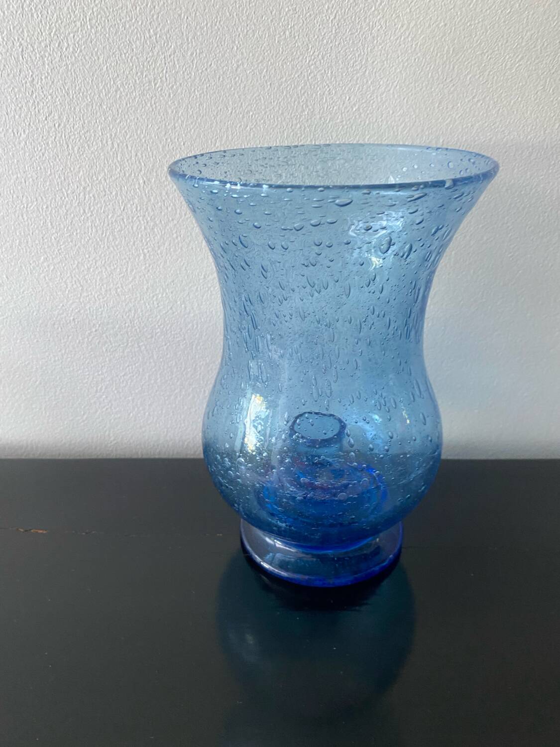 Lavender Blue Glass Tealight Holder