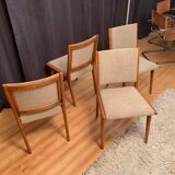 Ensemble de quatre chaises Cane Back conçues par Jens Risom, JO Carlssons, Suède, années 1950