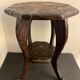 Japanese side table, carved wood, Liberty of London, 1900