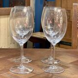 Suite de 4 grands verres à dégustation en cristal de Sèvres