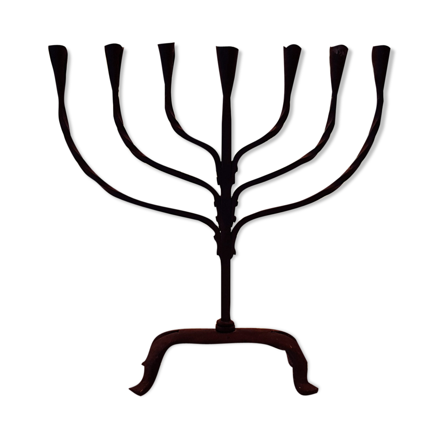 Forged iron candelabra