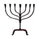 Forged iron candelabra