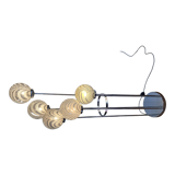 Waterfall floor lamp 5 globes Marinha Grande factory 70s