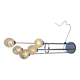 Waterfall floor lamp 5 globes Marinha Grande factory 70s
