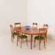Danish round teak expandable table with 2 leaves, 1960s
