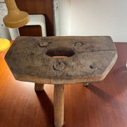Small rustic farm stool