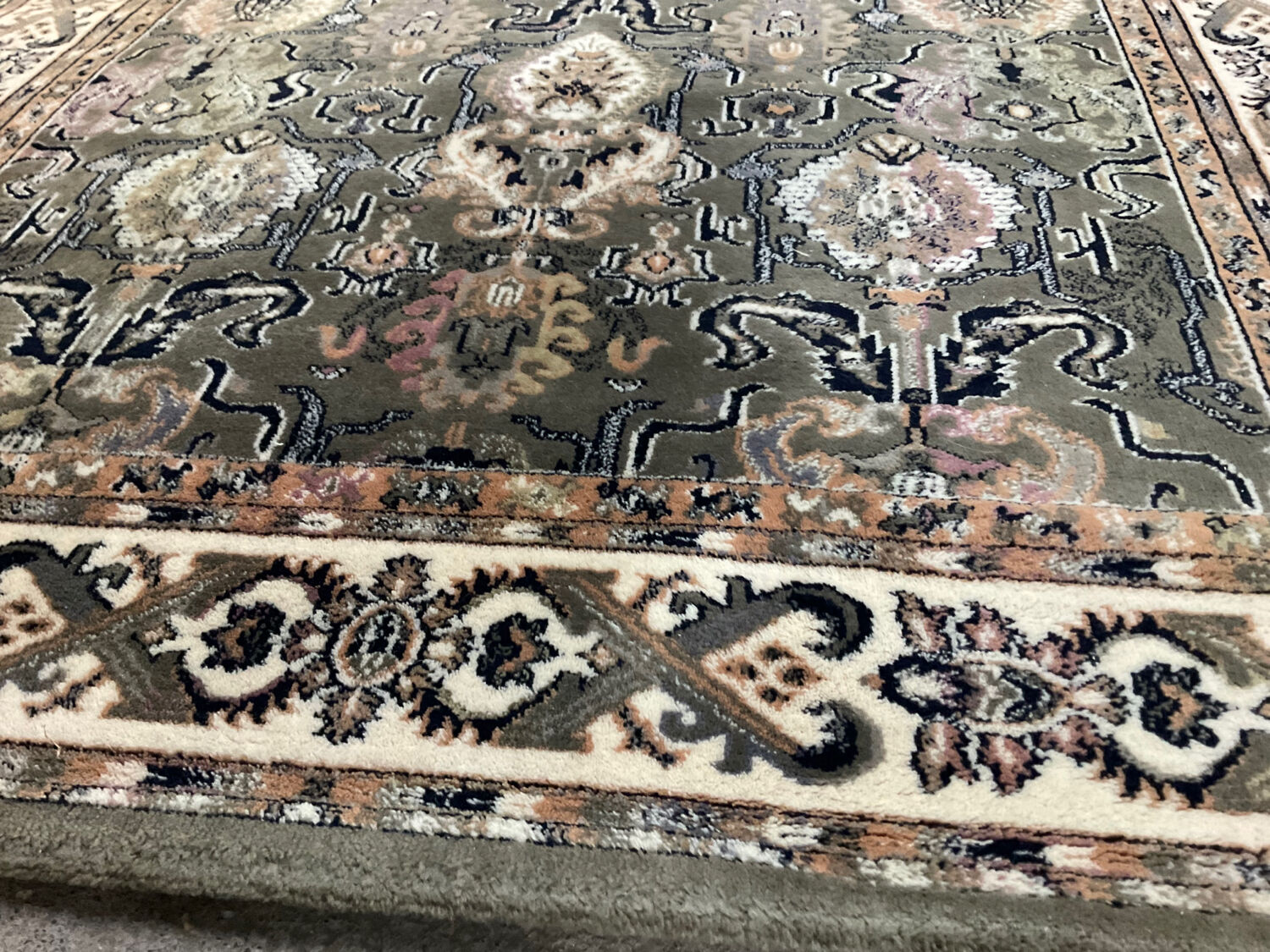 Vintage pure wool carpet 135x200