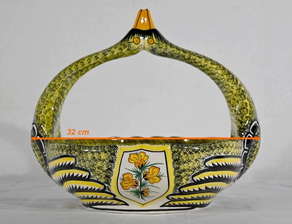 Panier en faïence, Manufacture Henriot Quimper – Milieu XXe