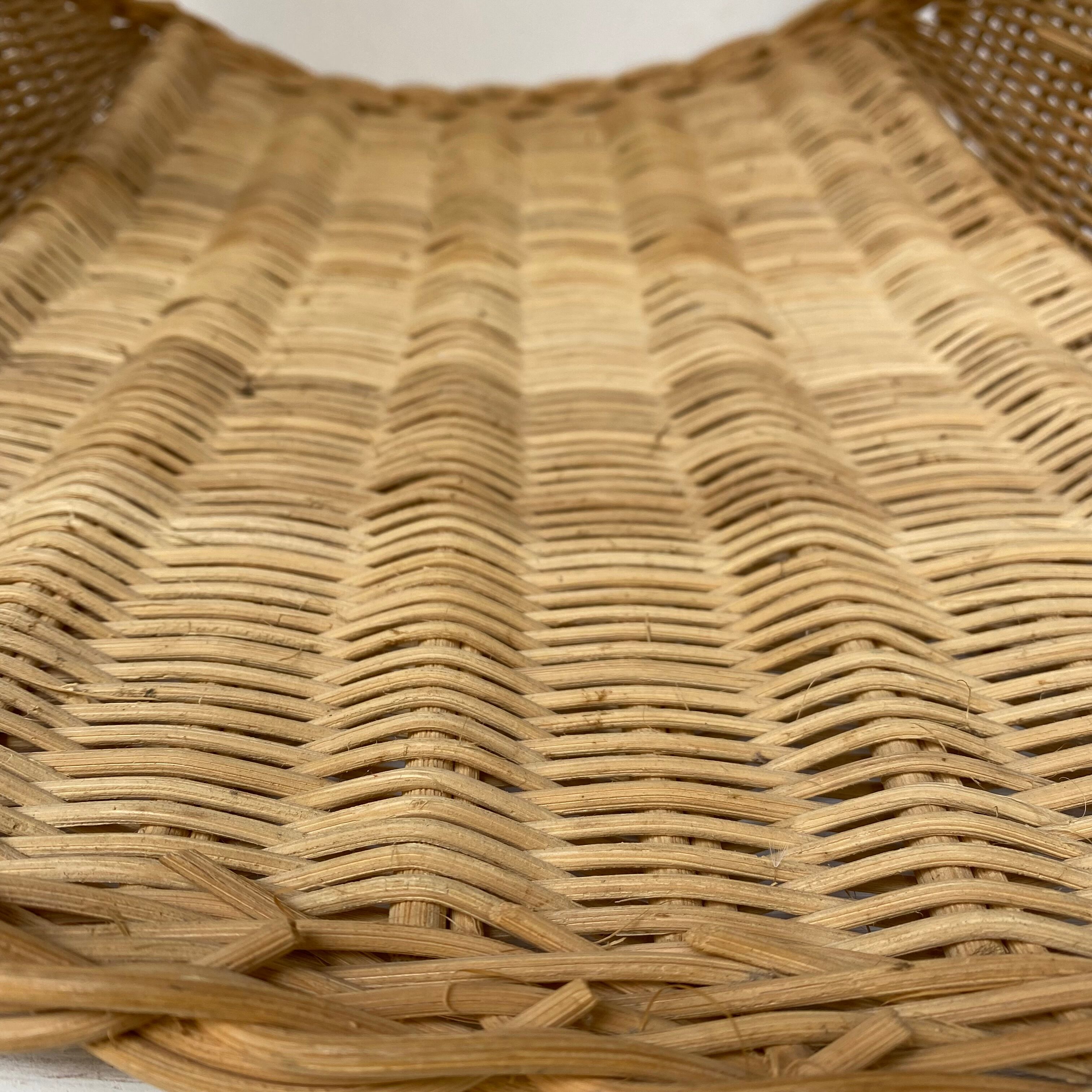 Woven rattan basket