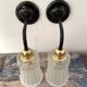 Lot de deux appliques et un socle art deco