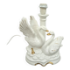 Porcelain lamp swans with vintage gold details