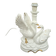 Porcelain lamp swans with vintage gold details