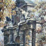 Paul Schaan (1857-1924): The Medici Fountain in the Luxembourg Gardens. Oil on canvas