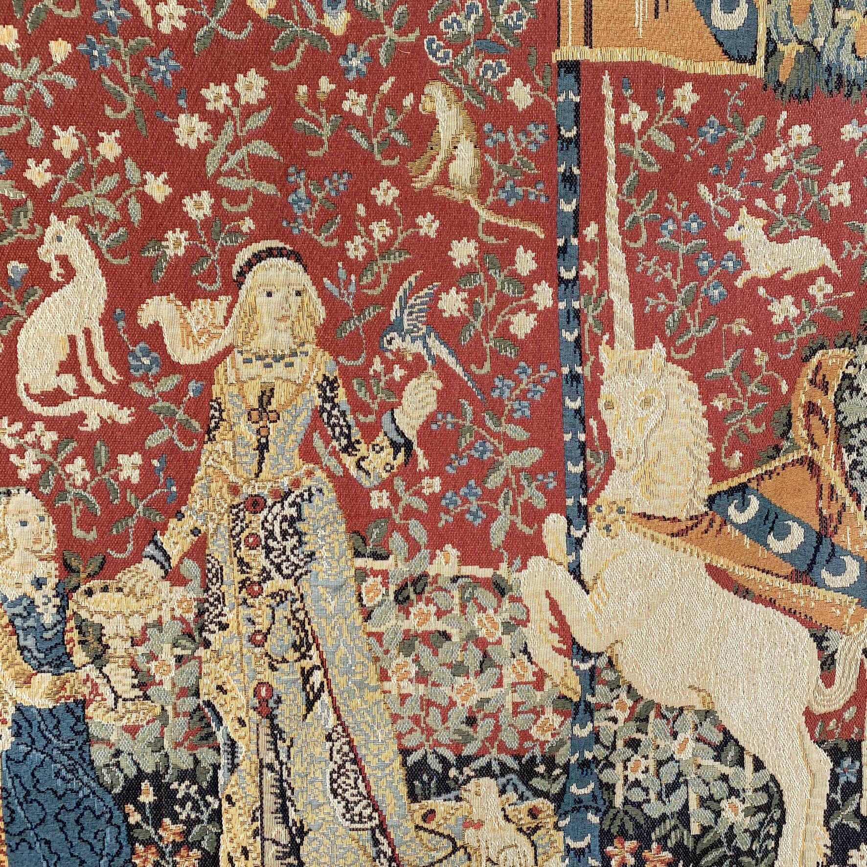 Grande tapisserie jacquard "La Dame à la Licorne" 130X180 cm
