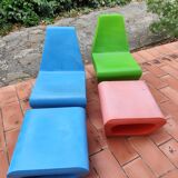 2 armchairs and 2 ottomans by Wiel Arets for Quinze & Milan vintage
