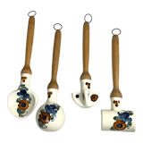 Vintage wood and ceramic kitchen utensils