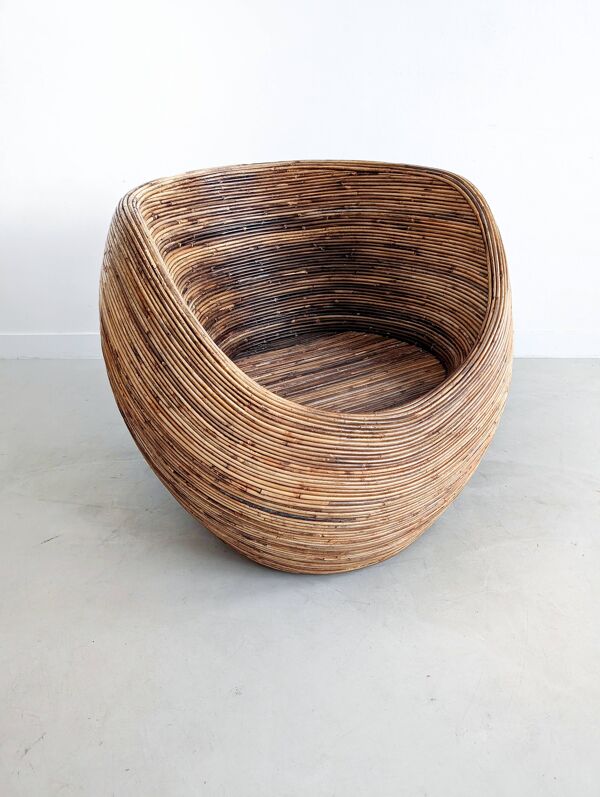 Chaise Pencil Reed 'Sarang' par Habitat années 1980