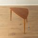 Elegant side table from the 1960s with triangular silhouette, teak wood
