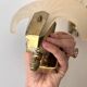 Pair of vintage shell glass wall lights, Art Deco style fixtures.