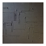 Minimalist monochrome abstract painting black