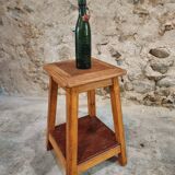 Antique Oak Stool – Side Table (1930s)