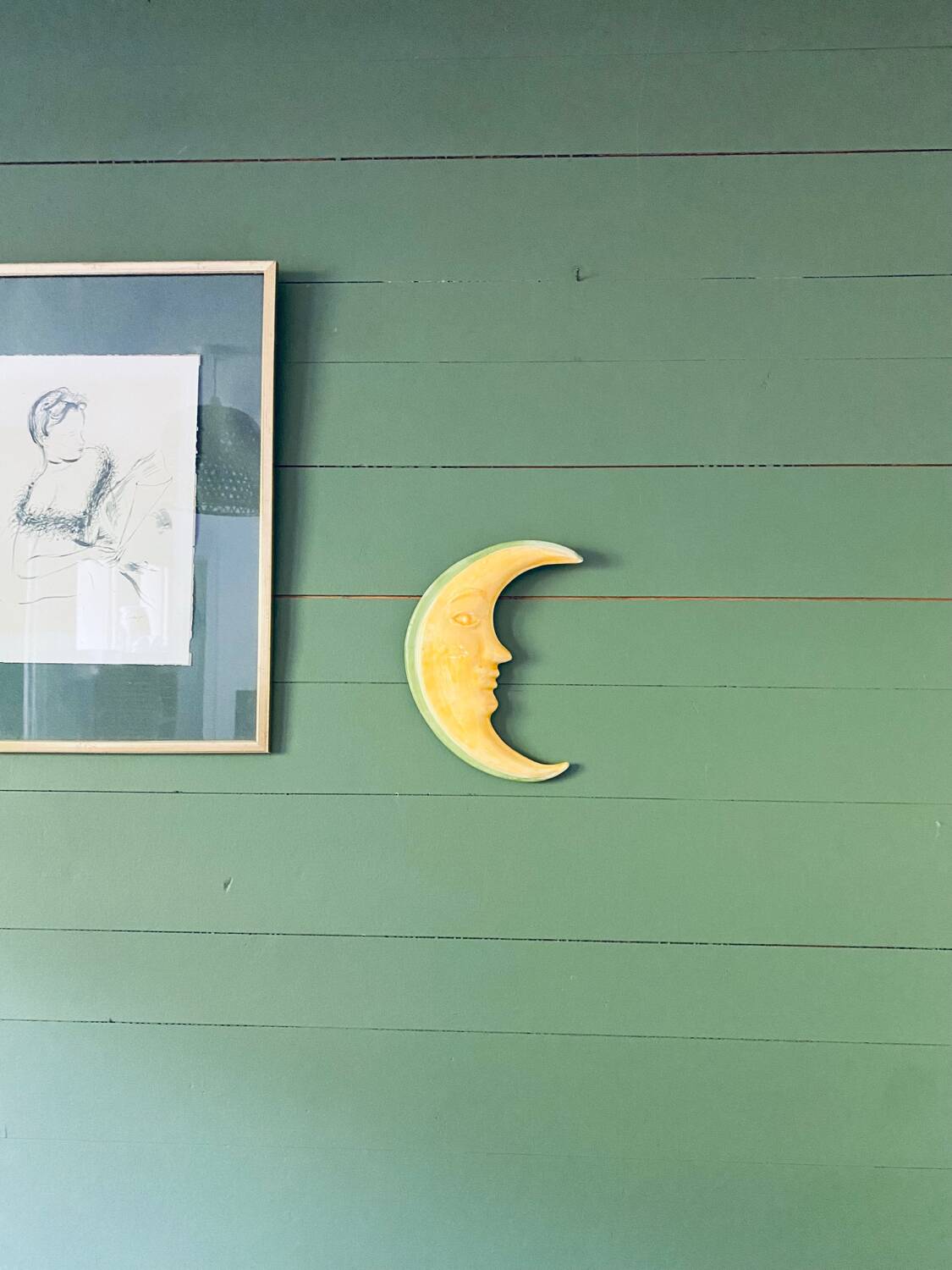 Plaster wall moon