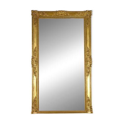 Important Miroir Doré à la Feuille, style Louis XIV – Milieu XIXe