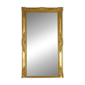 Important Miroir Doré à la Feuille, style Louis XIV – Milieu XIXe