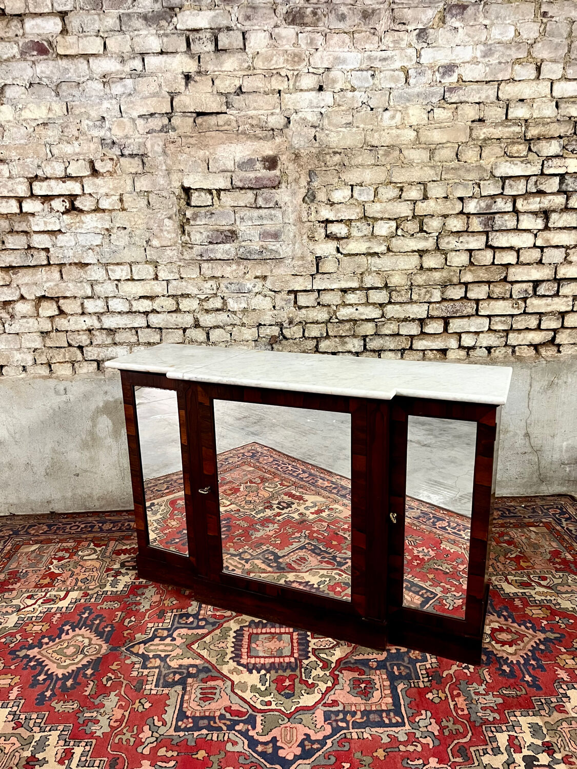Buffet With Projection At Support Height In Rosewood From Restoration Period 19th Century