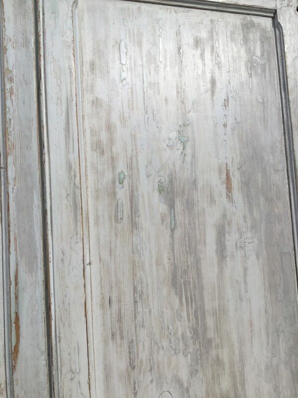 White patinated wardrobe