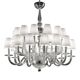 Monumental Modern Transparent Murano Glass Chandelier