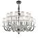 Monumental Modern Transparent Murano Glass Chandelier