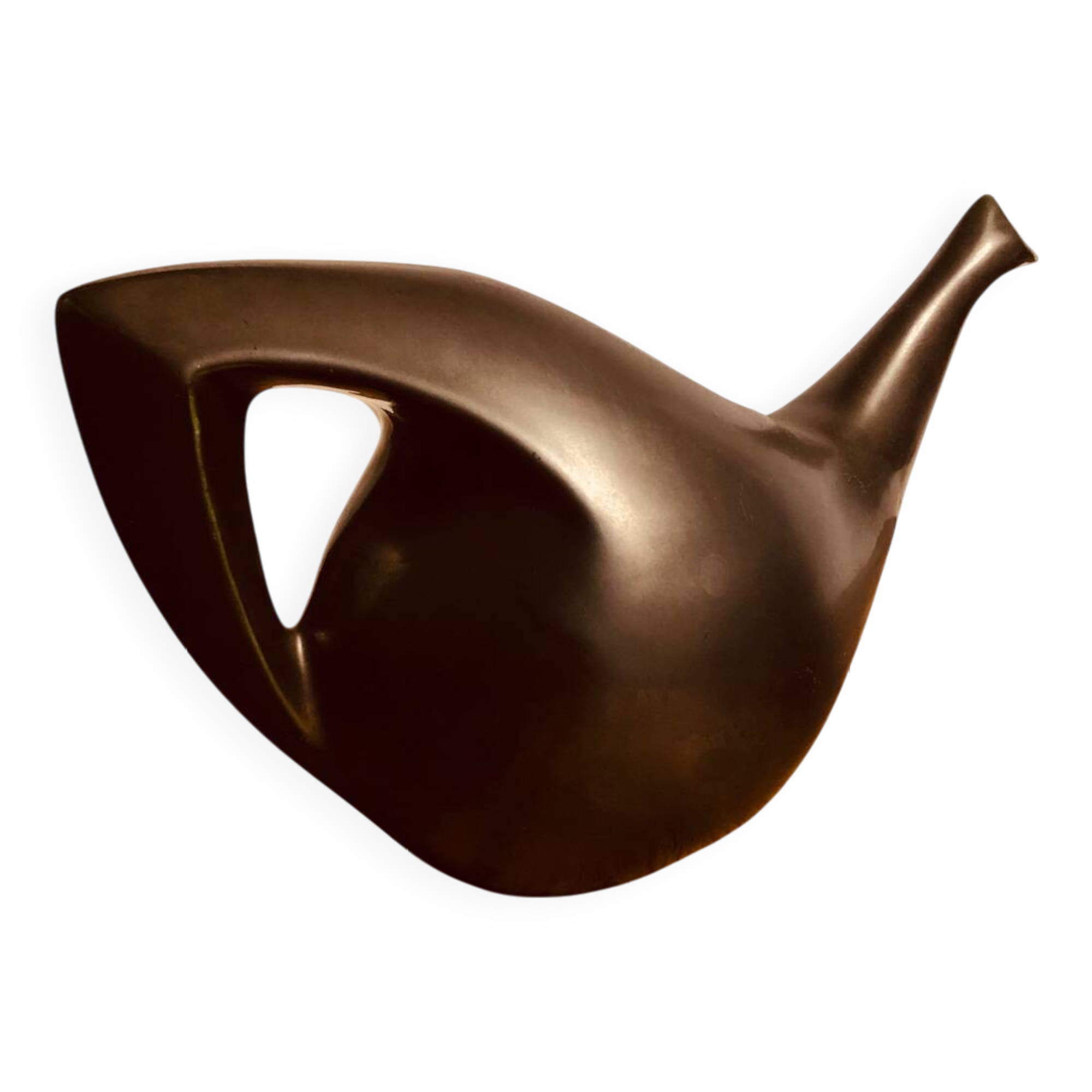 Black enameled ceramic service.