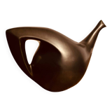 Black enameled ceramic service.