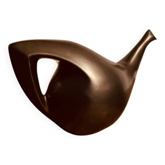 Black enameled ceramic service.