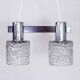 Hanging lamp in wood, glass and chrome metal 1970