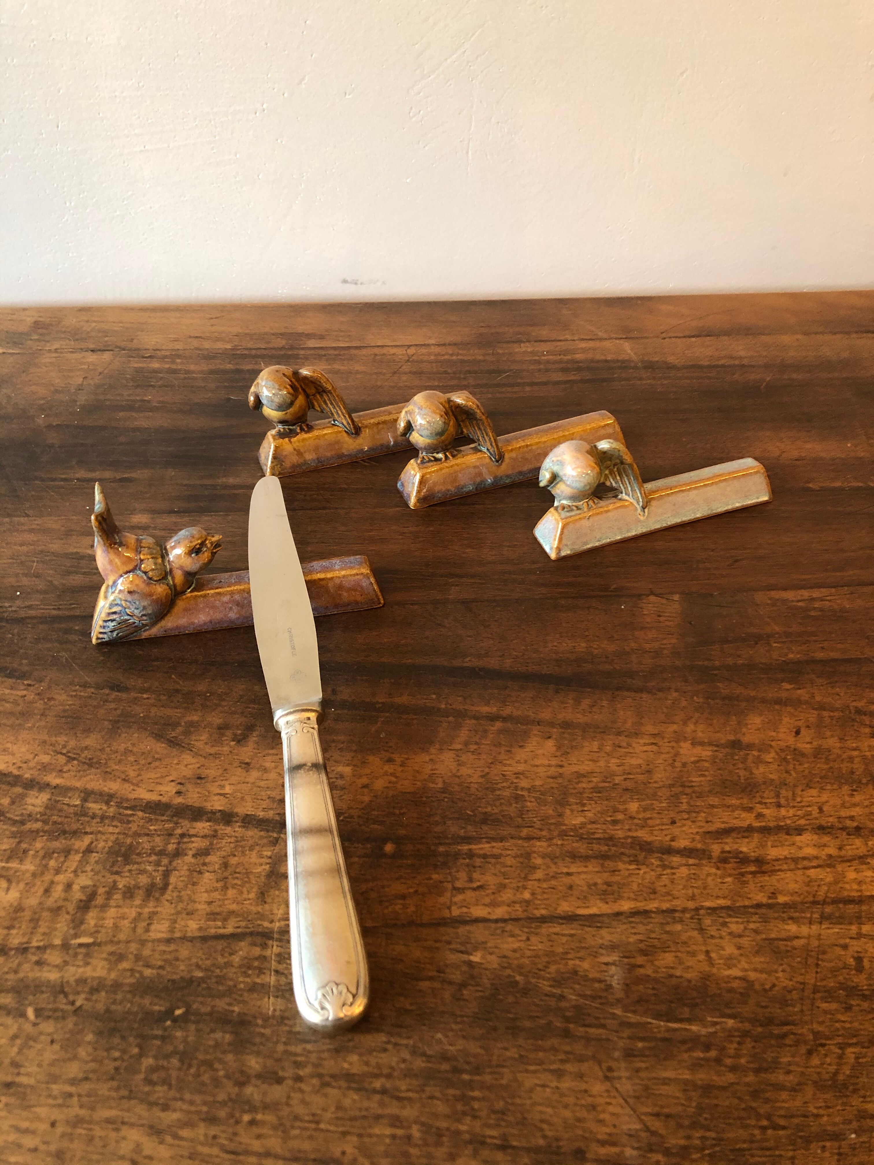 Set of 4 ceramic knife holders