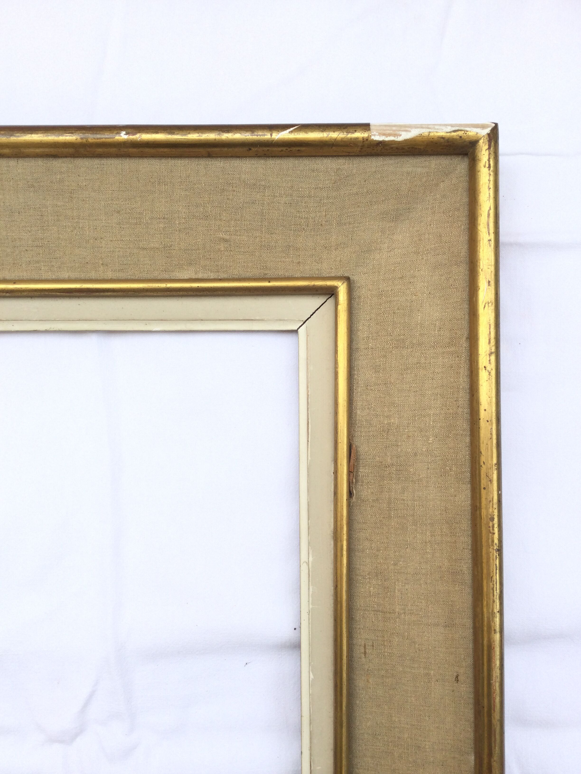 1950s frame in wood, plaster and fabric