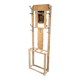Vintage Art Deco Coat Rack Raw Wood Mirror