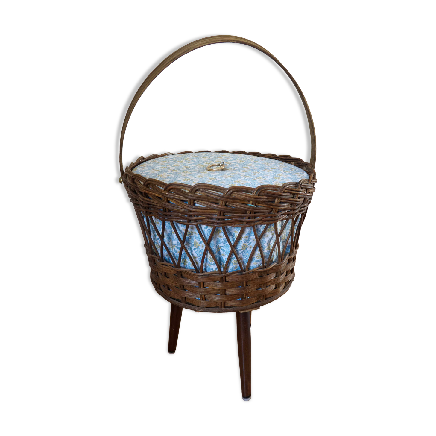 Vintage wicker worker 70s