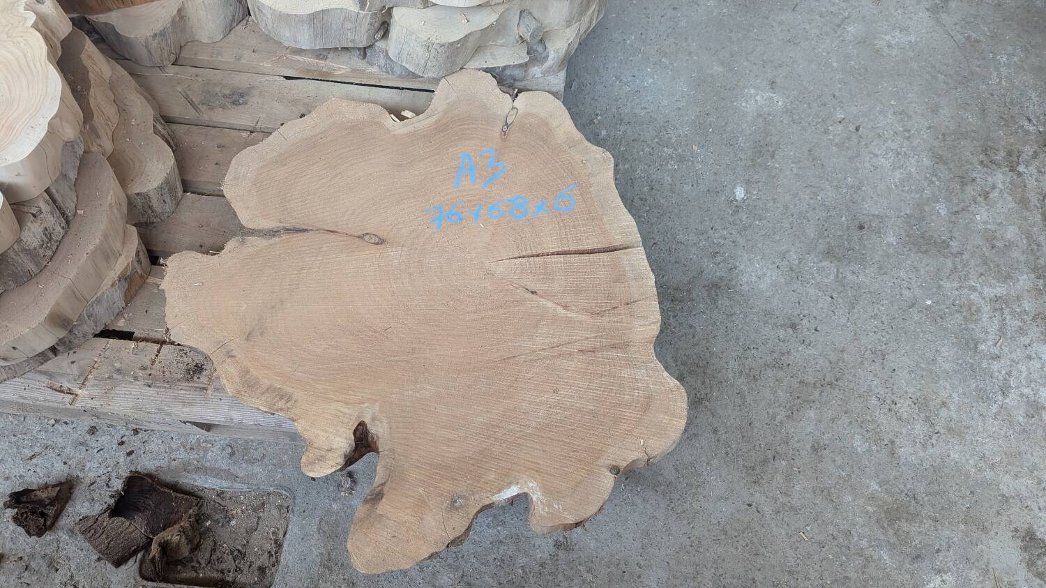 Burnt wood coffee table