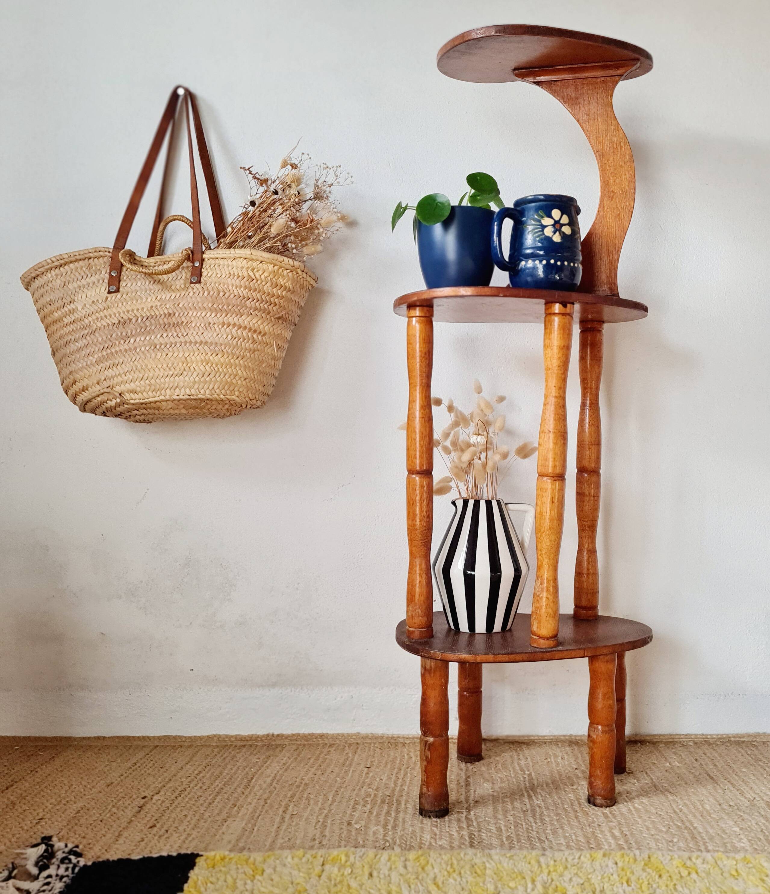 Sellette en bois - porte-plantes