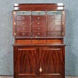 Notary's furniture: Napoleon III period mahogany cabinet
