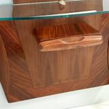 Ebonized Beech Hallway Console with Mirror, Ital