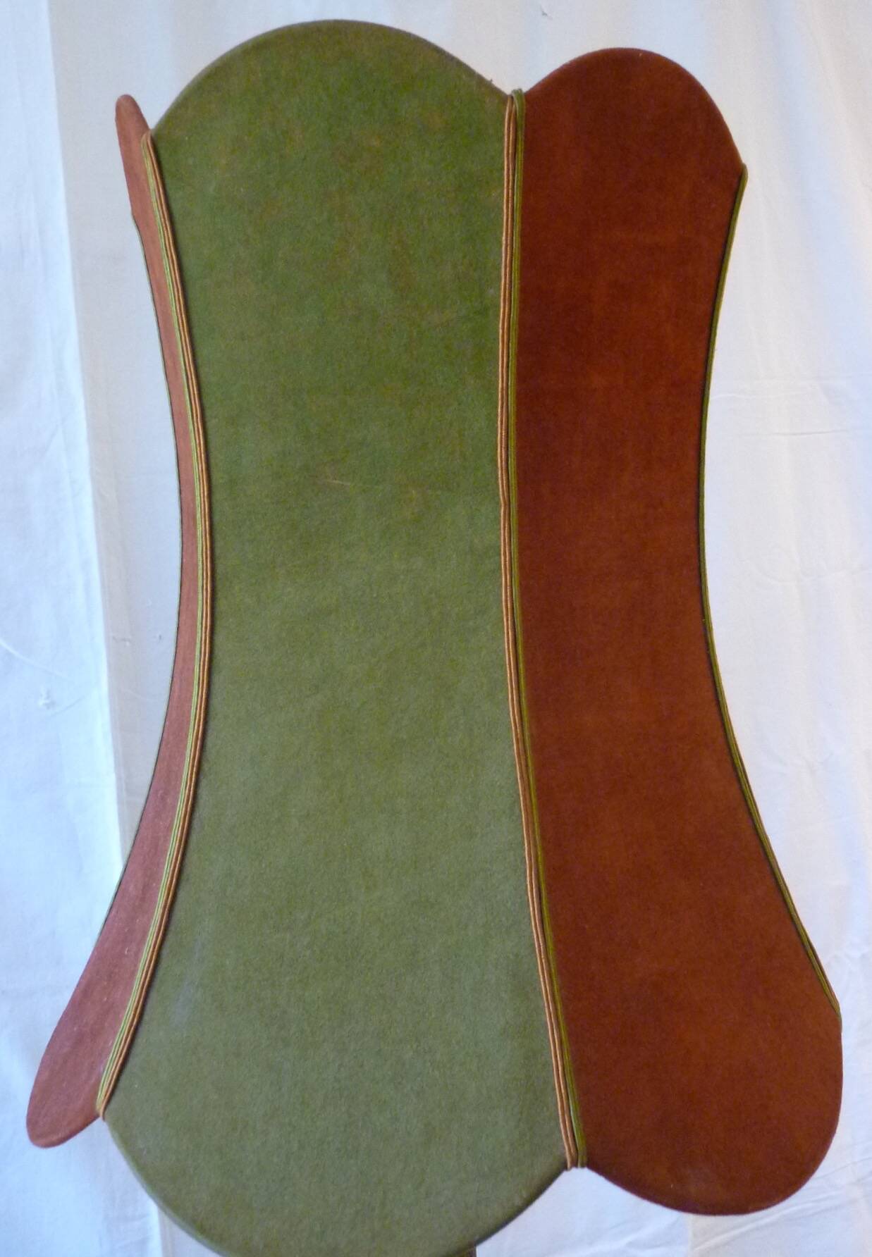 Lampe en bronze et velours 70 cm